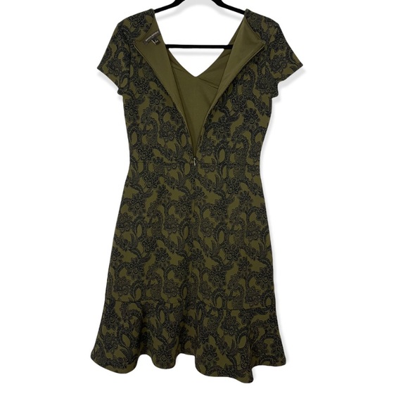 Banana Republic NWT 6P Olive Floral Dress - Picture 7 of 11